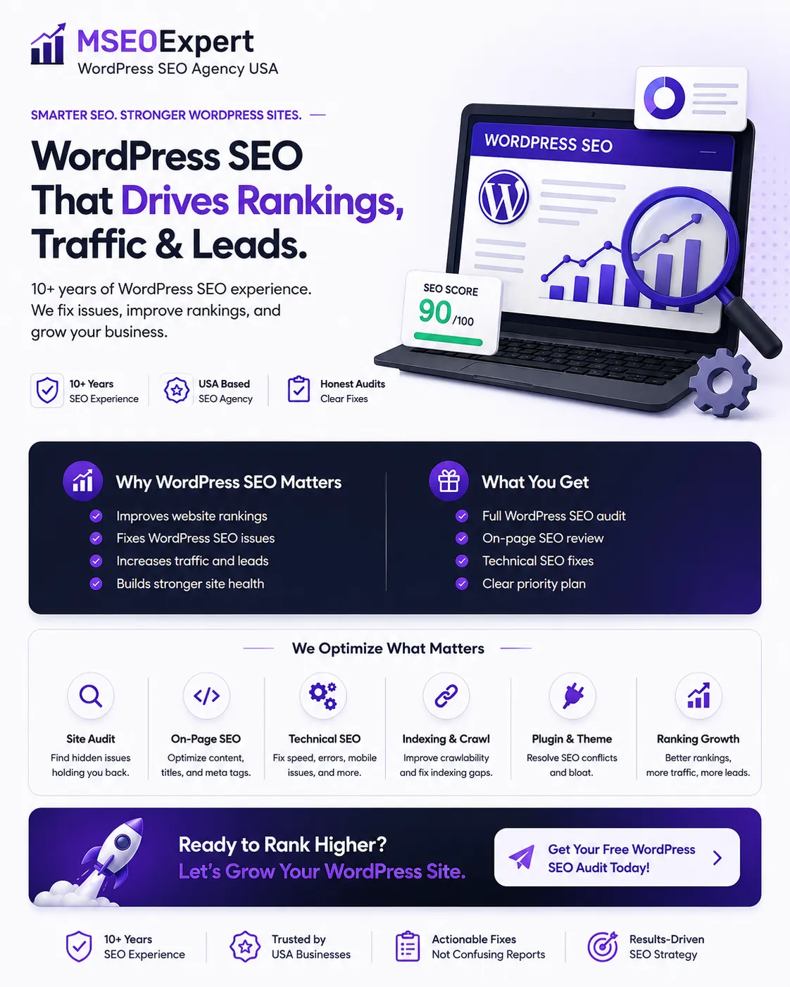 WordPress SEO Agency USA, WordPress Seo website Audit,